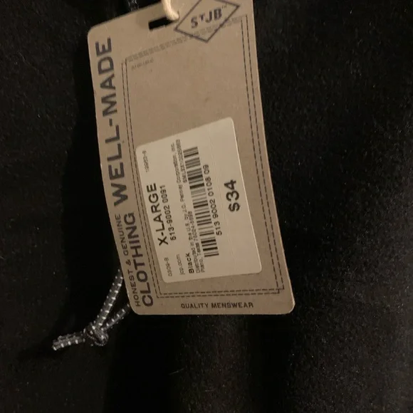 Men’s Half Zip pullover All Black - Picture 5 of 7